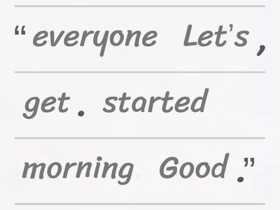 Opening a Sales Meeting