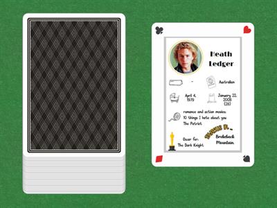 Movie Buff Speaking cards