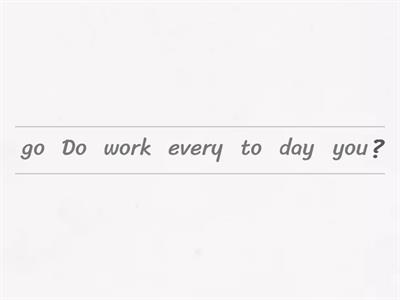 Sentence word order - Basic English structure