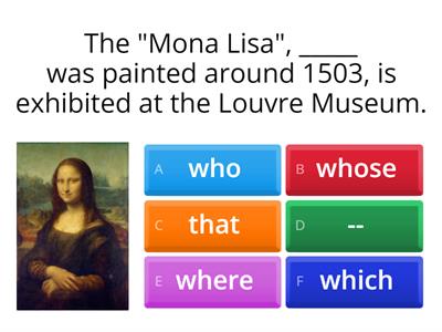 English test - defining and non defining relative clauses