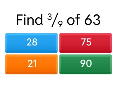 Y4 Maths - fractions of an amount 