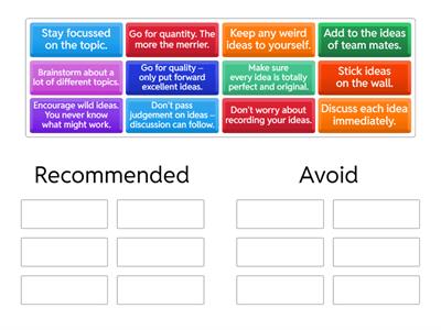 The rules of brainstorming