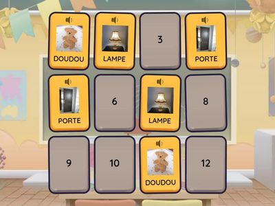 Retrouve les objets de ta chambre