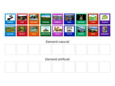 ELEMENTI NATURALI O ARTIFICIALI? 