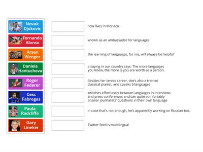 Sport personalities and their view on language learning