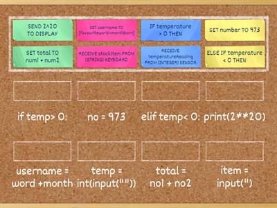 Pseudocode match up