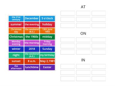 Prepositions of Time 2