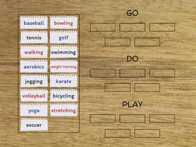 Collocations DO,GO,PLAY