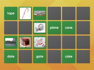  Long A Silent E Matching