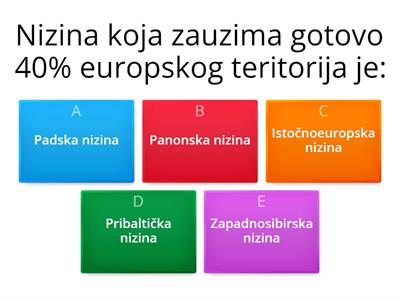 7. razred: Reljef Europe