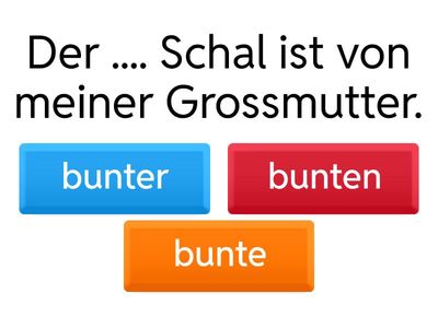 SPN 4 L 10 Adjektivdeklination: bestimmter Artikel