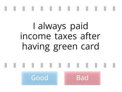 Good actions or bad actions 