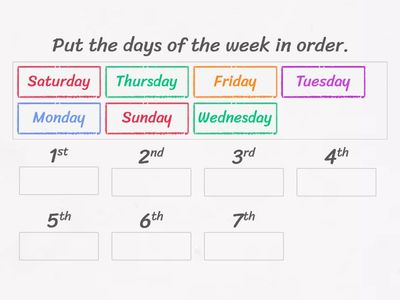 The days of the week