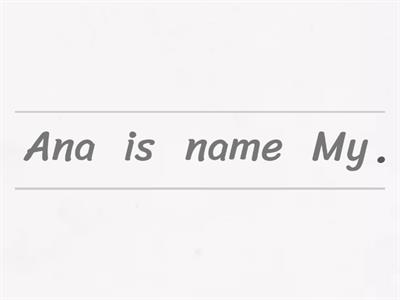 Unscramble Sentences - adults 