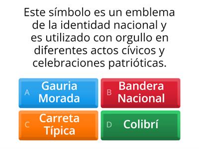 Cuestionario Símbolos Nacionales