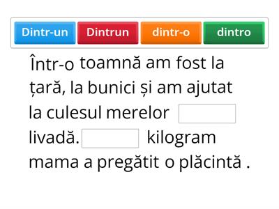 Scrierea corectă dintr-o / dintr-un