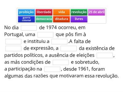 A revolução de 25 de abril de 1974