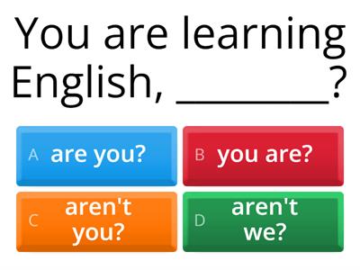 Question Tags 1: review 