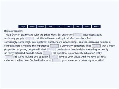 Listening - University Education 