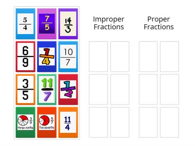Me5a Math - Proper vs. Improper Fractions