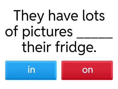 Prepositions of place 
