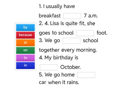Prepositions (GE UNIT 6)
