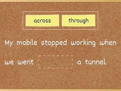 Prepositions of movement 