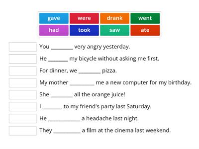 Tiger 6 U6 - Past Irregular Verbs