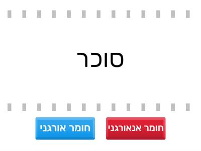 אורגני או אנאורגני?