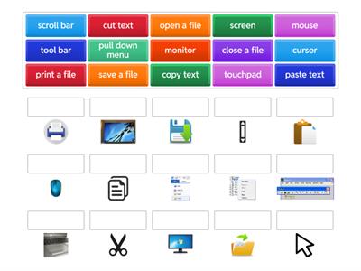  The Computer screen, components and commands