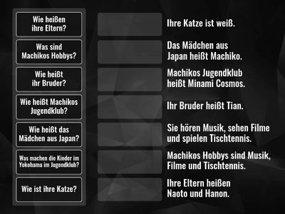 Jans Schulprojekt - pitanja i odgovori za Leseverstehen