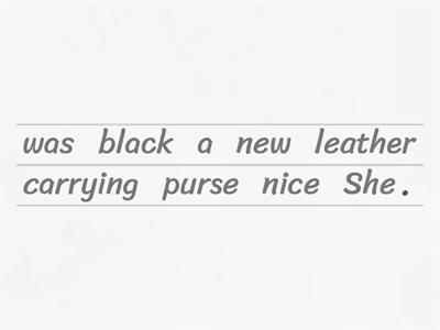 Gold B1 Preliminary Order of Adjectives U5 Practice 