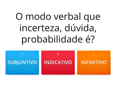 VERBO - MODO SUBJUNTIVO