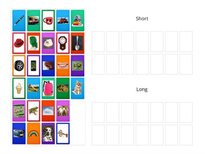 Long and short vowel sound sort. Make sure you listen carefully to the vowel sound.