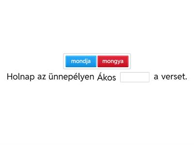 Mondat kiegészítése