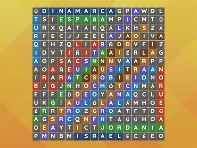 sopa de letras de paises