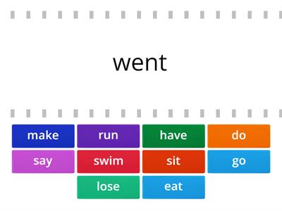 past tense irregular verbs