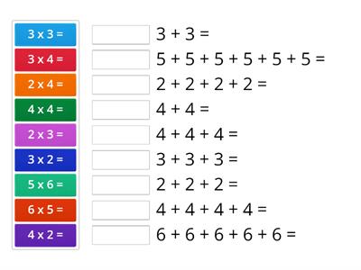 Sumas sucesivas y multiplicación 