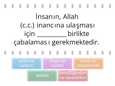 10.1.2. Allah’ın Varlığı ve Birliği