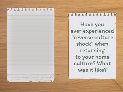 C1. Culture Shock: Speaking Cards