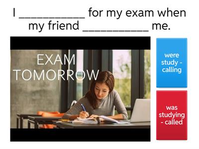 Past simple and past continuous.