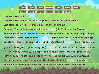 Bài 12. Read the following passage and choose the best option A, B, C or D that best fits each of the numbered bl