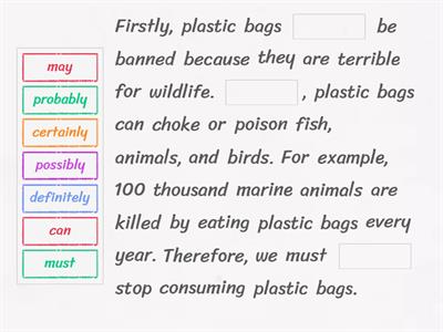 Place the best modal verbs & adverbs