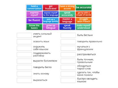 Match collocations with translations (Outcomes Intermediate)