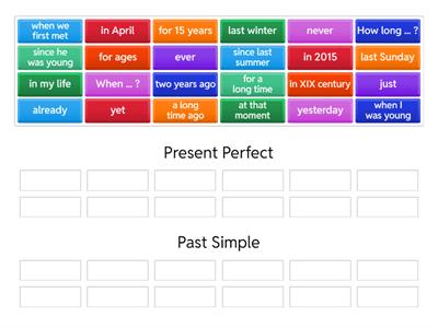 Present Perfect Past Simple time markers