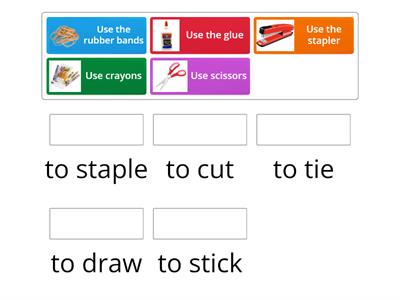 P4 Unit 4 Action verbs (making crafts) Use...to