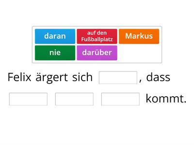 Verben mit Präposition und Nebensatz