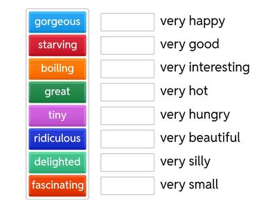 1. Extreme Adjective Matching Game
