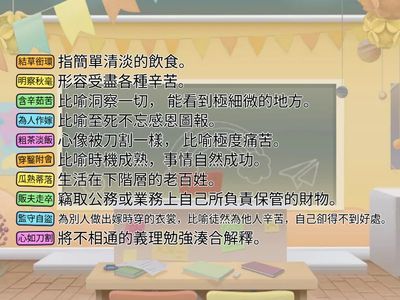 L12存根-成語解釋(排正確)