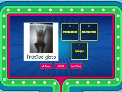 Transparent Translucent Opaque